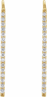 14K Yellow 1/3 CTW Natural Diamond Bar Earrings