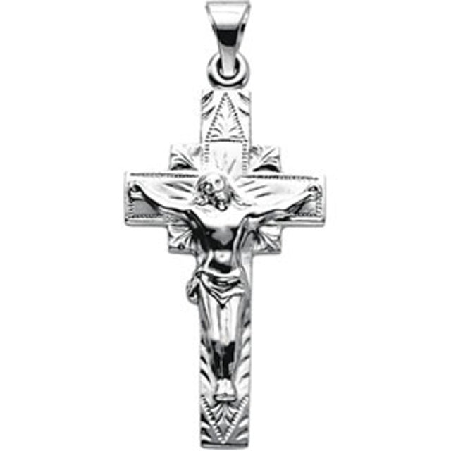 Sterling Silver 29x16.5 mm Crucifix Pendant