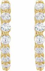 14K Yellow 1 CTW Natural Diamond Hinged 15.25 mm Hoop Earrings