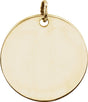 14K Yellow Gold Be Posh® Engravable Disc Pendant