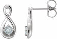 14K White Gold 1/5 CTW Natural Diamond Infinity-Inspired Earrings 
