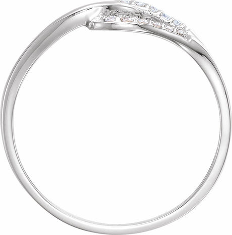 14K White .08 CTW Natural Diamond Ring