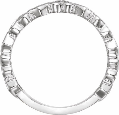 14K White Gold Heart Ring