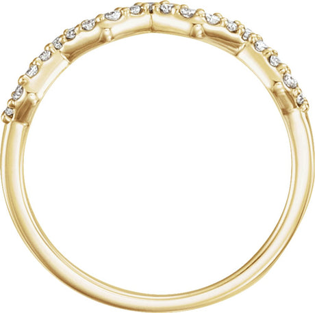 14K Yellow Gold 1/5 CTW Natural Diamond Stackable Ring