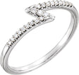 14K White 1/8 CTW Natural Diamond Stackable Ring
