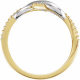 14K Yellow/White Gold 1/10 CTW Natural Diamond Infinity-Inspired Ring