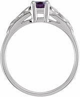 Sterling Silver June Youth Imitation Birthstone Ring