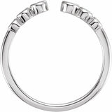 14K White Gold 1/4 CTW Natural Diamond Negative Space Ring