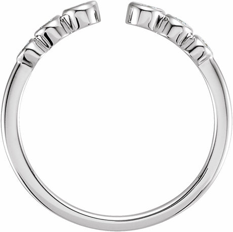 14K White Gold 1/4 CTW Natural Diamond Negative Space Ring