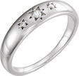 Sterling Silver .05 CTW Natural Diamond Star Ring