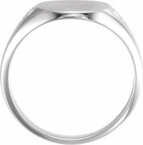 14K White .05 CTW Natural Diamond Square Signet Ring