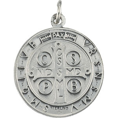 Sterling Silver 18.5 mm St. Benedict Medal