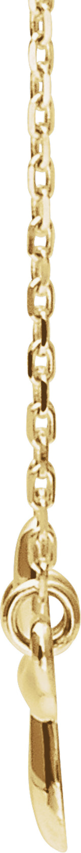 14K Yellow Sideways Cross 16-18" Necklace