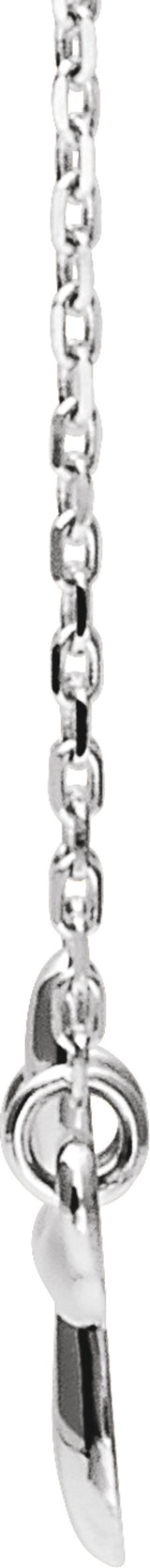 Sterling Silver Sideways Cross 16-18" Necklace