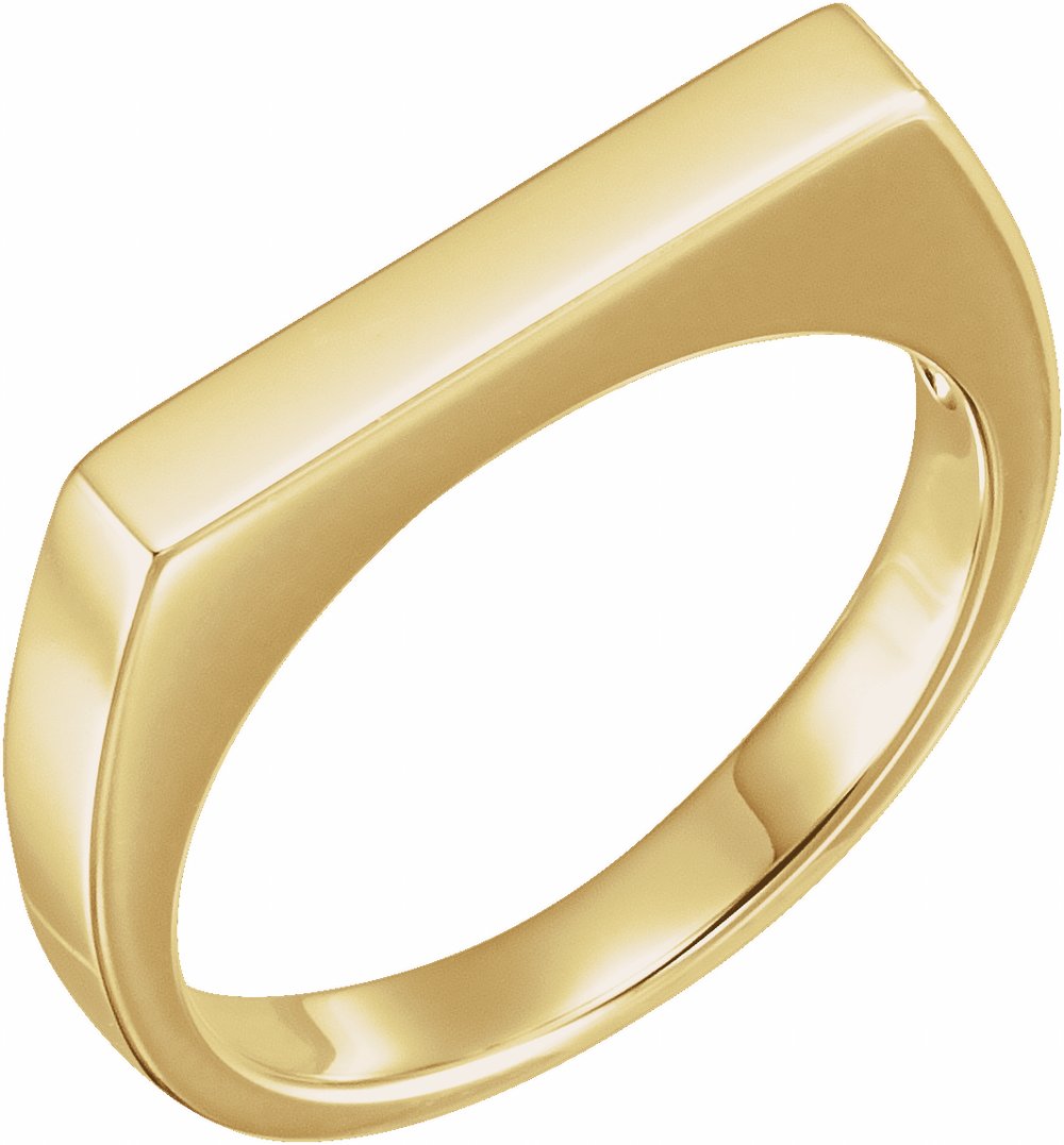 14K Yellow Gold 3 mm Engravable Stackable Ring