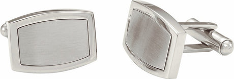Stainless Steel Engravable Rectangle Cuff Links