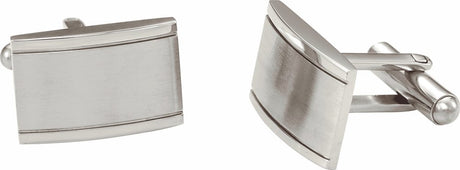 Stainless Steel Engravable Rectangle Cuff Links