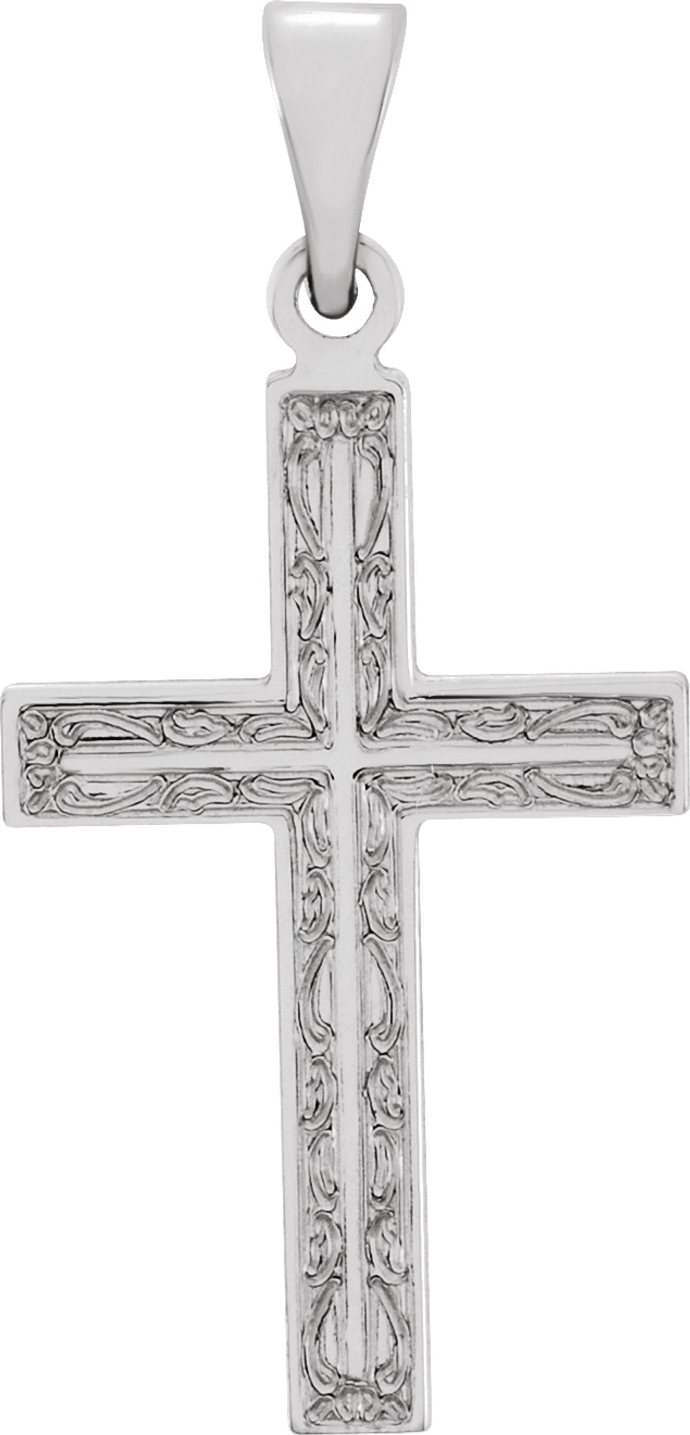 Sterling Silver 18x12 mm Cross Pendant
