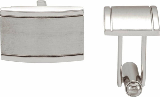 Stainless Steel Engravable Rectangle Cuff Links