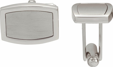 Stainless Steel Engravable Rectangle Cuff Links
