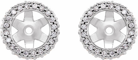 14K White 1/4 CTW  Lab Grown Diamond Earrings Jacket