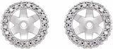 14K White Gold 1/5 CTW Natural Diamond Earring Jackets