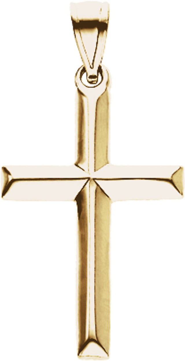 14K Yellow Cross Pendant