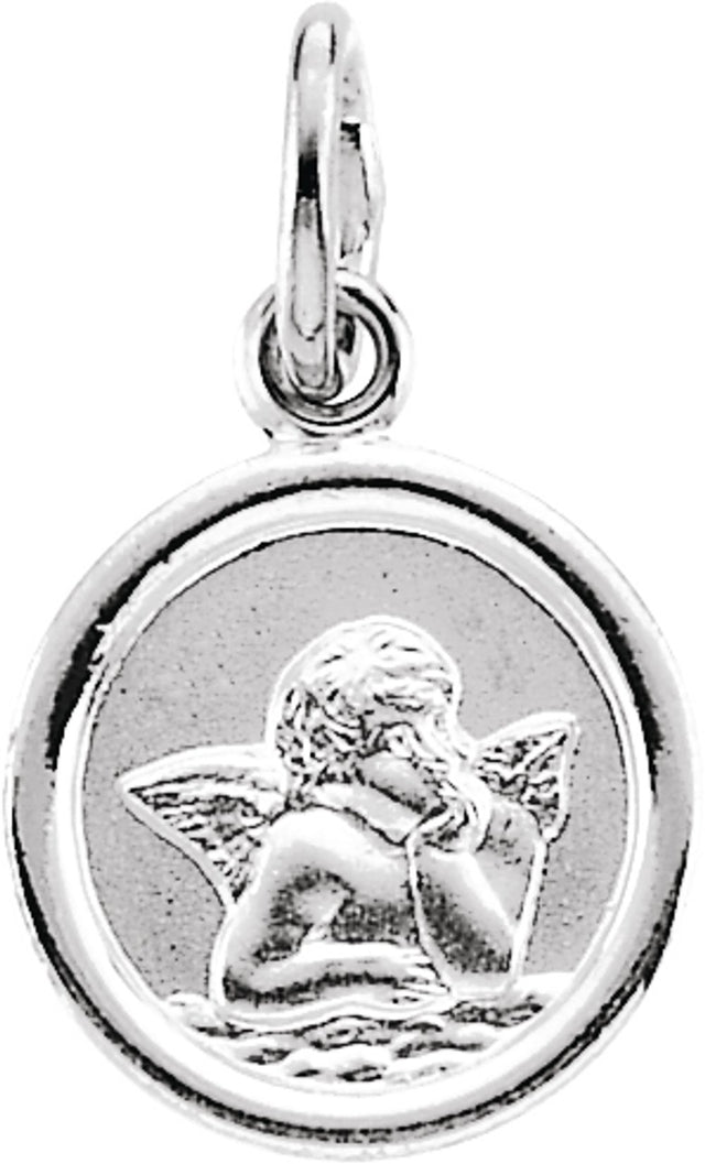 Sterling Silver 10 mm Cherub Angel Pendant