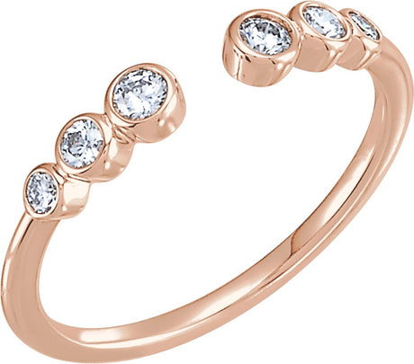 14K Rose Gold 1/4 CTW Natural Diamond Negative Space Ring