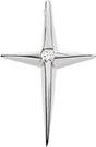 Platinum .025 CTW Natural Diamond Cross Pendant  
