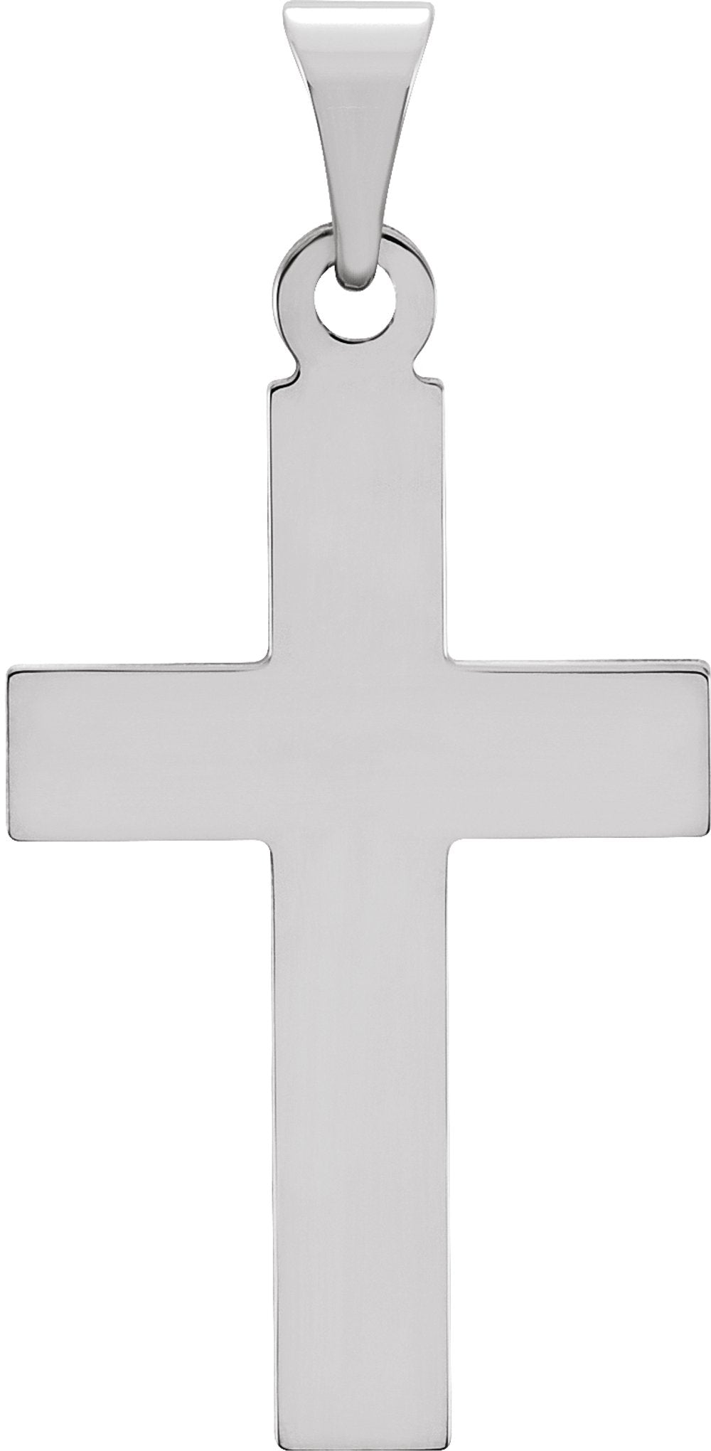 Sterling Silver Engravable Cross Pendant