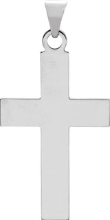 14K White Cross Pendant