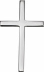 14K White 21.7x13.5 mm Cross Pendant