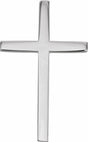 Platinum 25.7x15.7 mm Cross Pendant