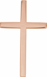 14K Rose Gold 25.7x15.7 mm Cross Pendant