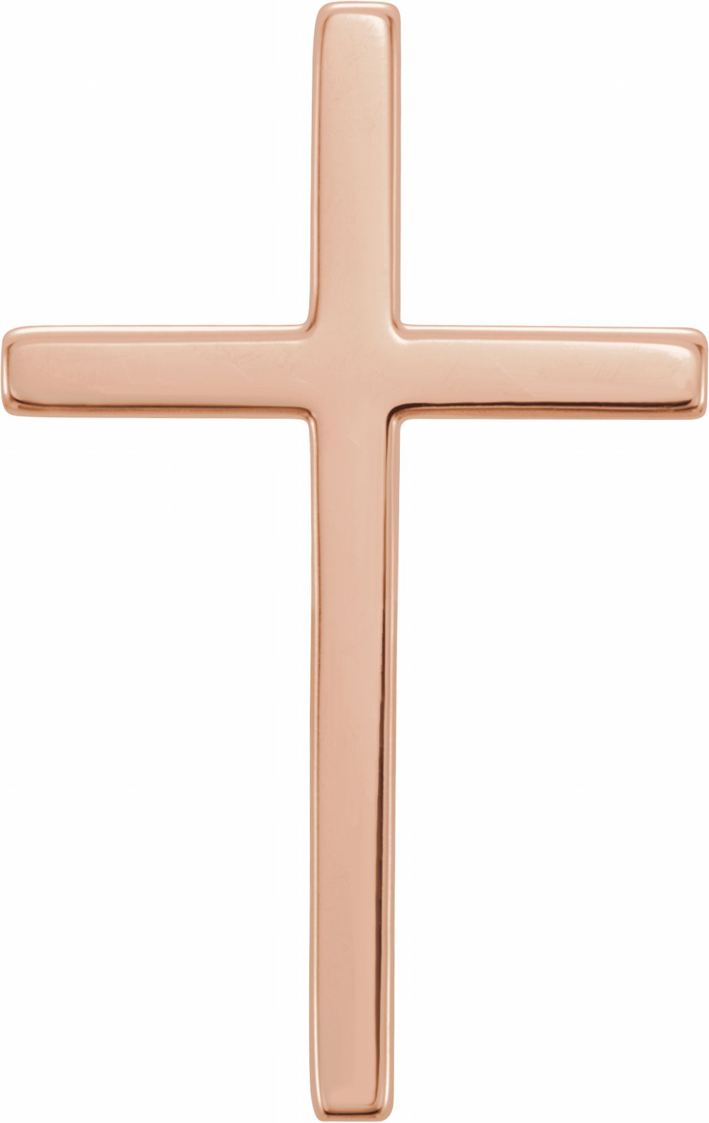 14K Rose 17.4x11.1 mm Cross Pendant