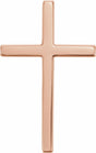 14K Rose 17.4x11.1 mm Cross Pendant