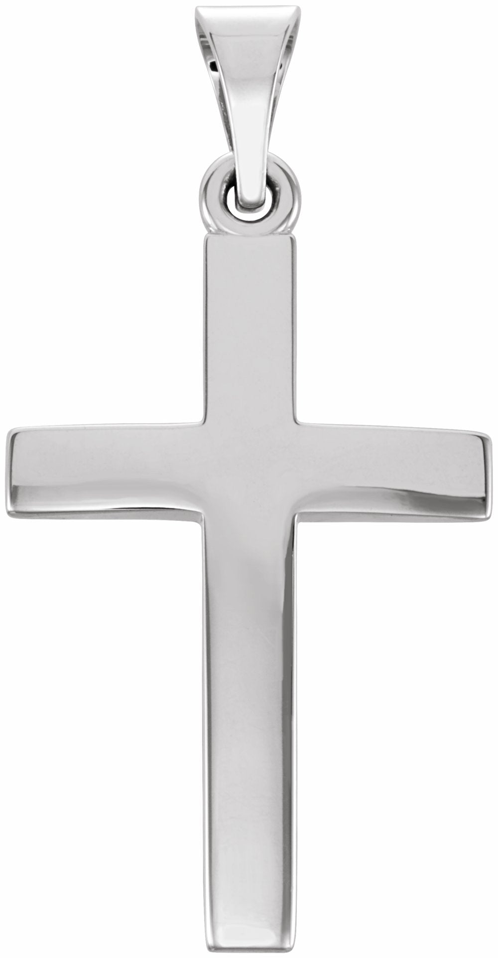 10K White Cross Pendant