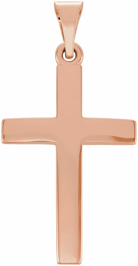 14K Rose Gold Cross Pendant