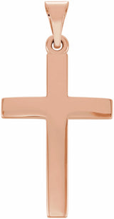 14K Rose Gold Cross Pendant