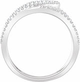 14K White Gold 1/3 CTW Natural Diamond Negative Space Ring 