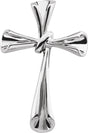 14K White Cross Pendant