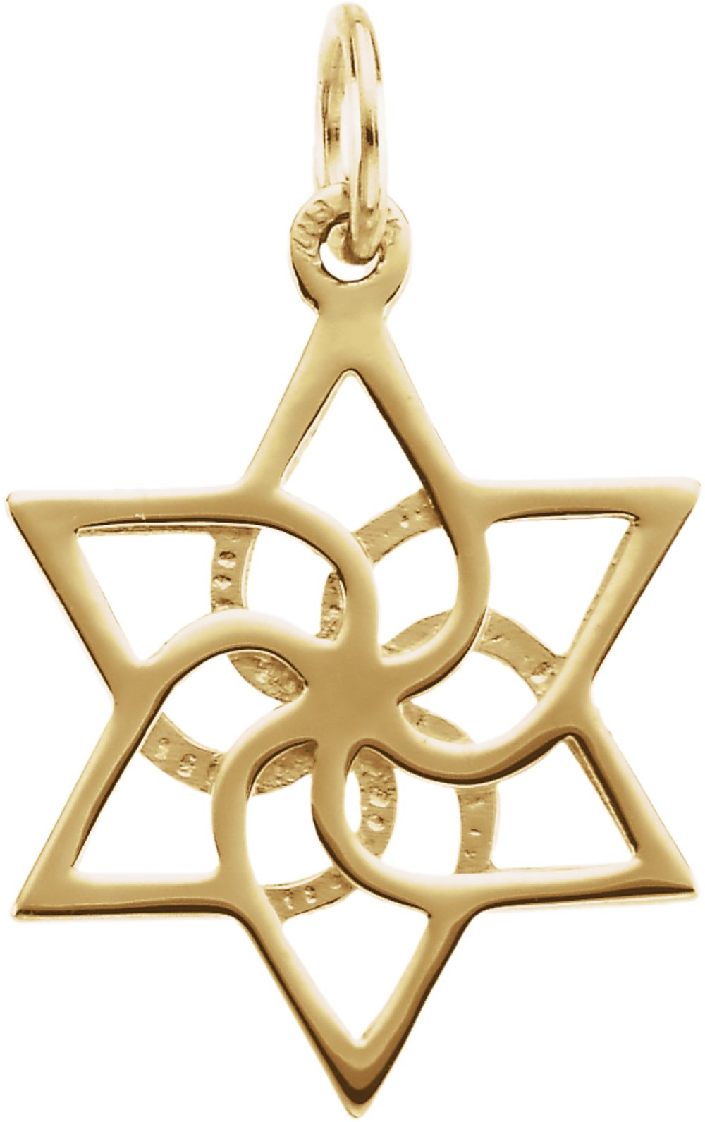 14K Yellow 16.5x14.75 mm Star of David Pendant