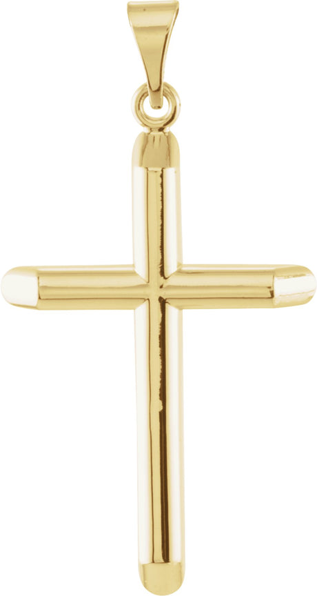 14K Yellow 33.25x19 mm Unadorned Cross Pendant