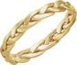 14K Yellow Gold 3.5 mm Hand-Woven Band Size 6.5