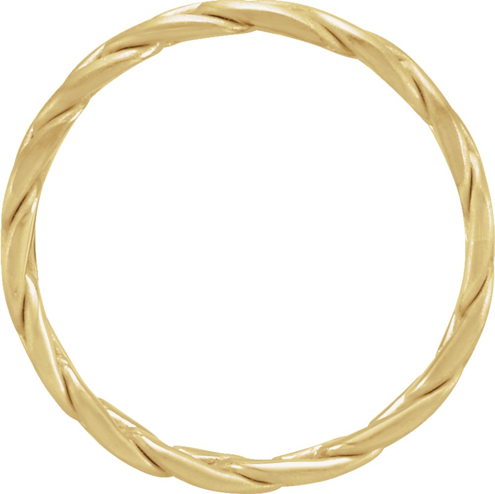 14K Yellow Gold 3.5 mm Hand-Woven Band Size 6.5