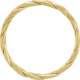 14K Yellow Gold 3.5 mm Hand-Woven Band Size 6.5