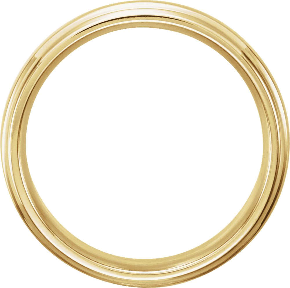 14K Yellow Gold 6 mm Grooved Band Size 10