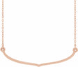 14K Rose Freeform Bar 16-18" Necklace