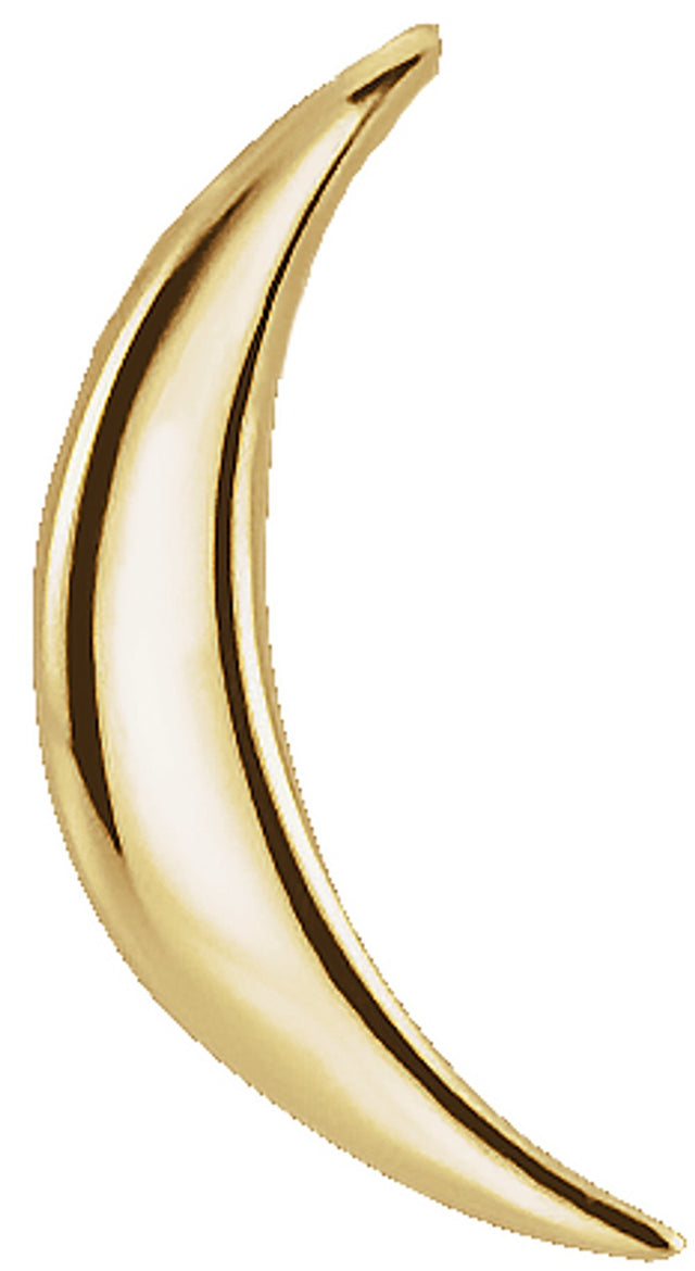 14K Yellow Crescent Pendant 